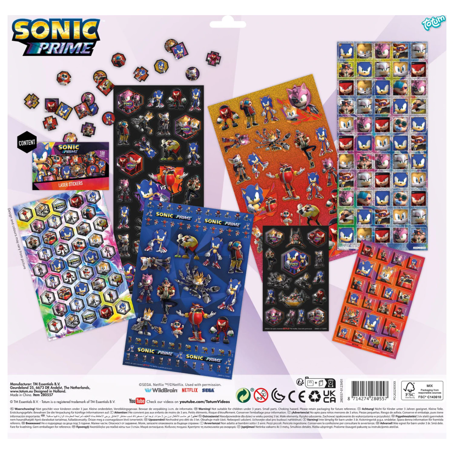 Sonic Prime Super Sticker Set mit Spielzeug Produktfoto