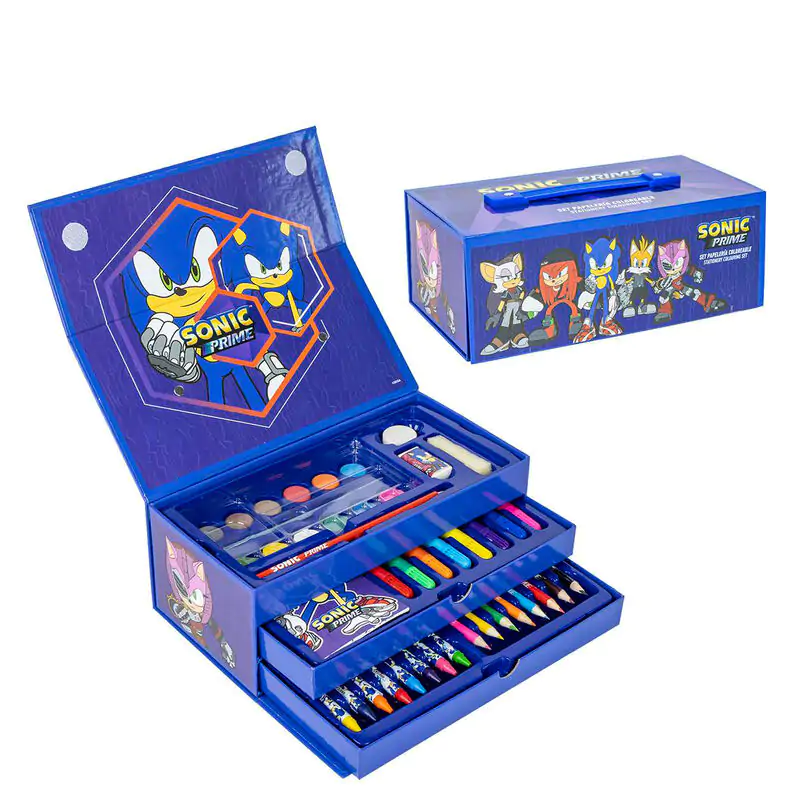 Sonic Prime Schreibwaren-set zum Ausmalen Produktfoto
