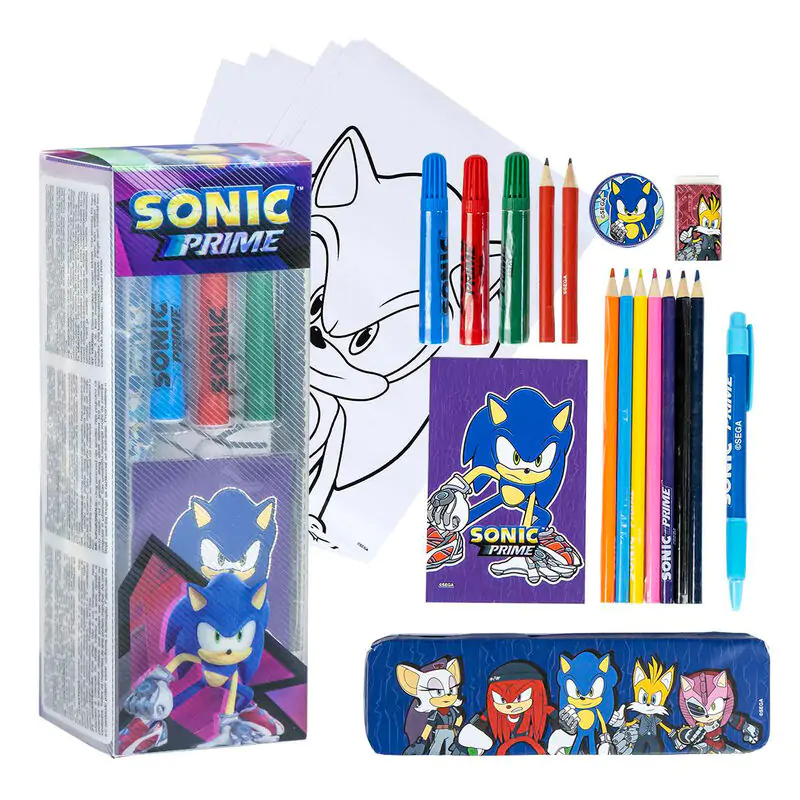Sonic Prime Schreibwaren-set zum Ausmalen Produktfoto