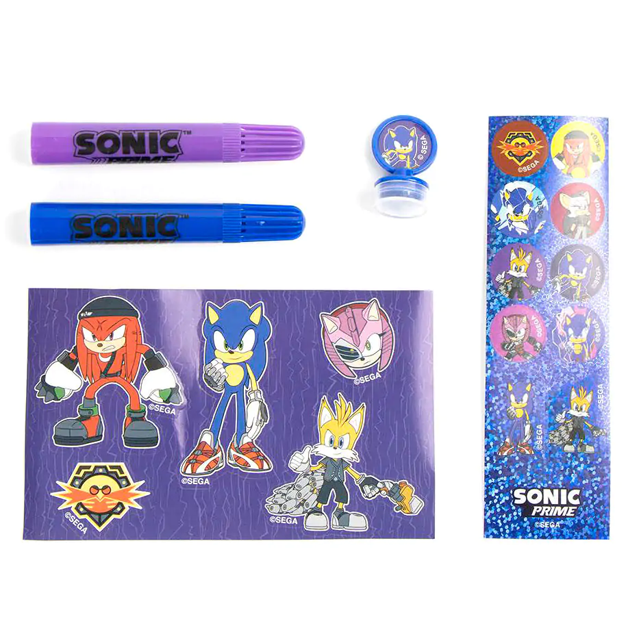 Sonic Prime Schreibwaren-set zum Ausmalen Produktfoto