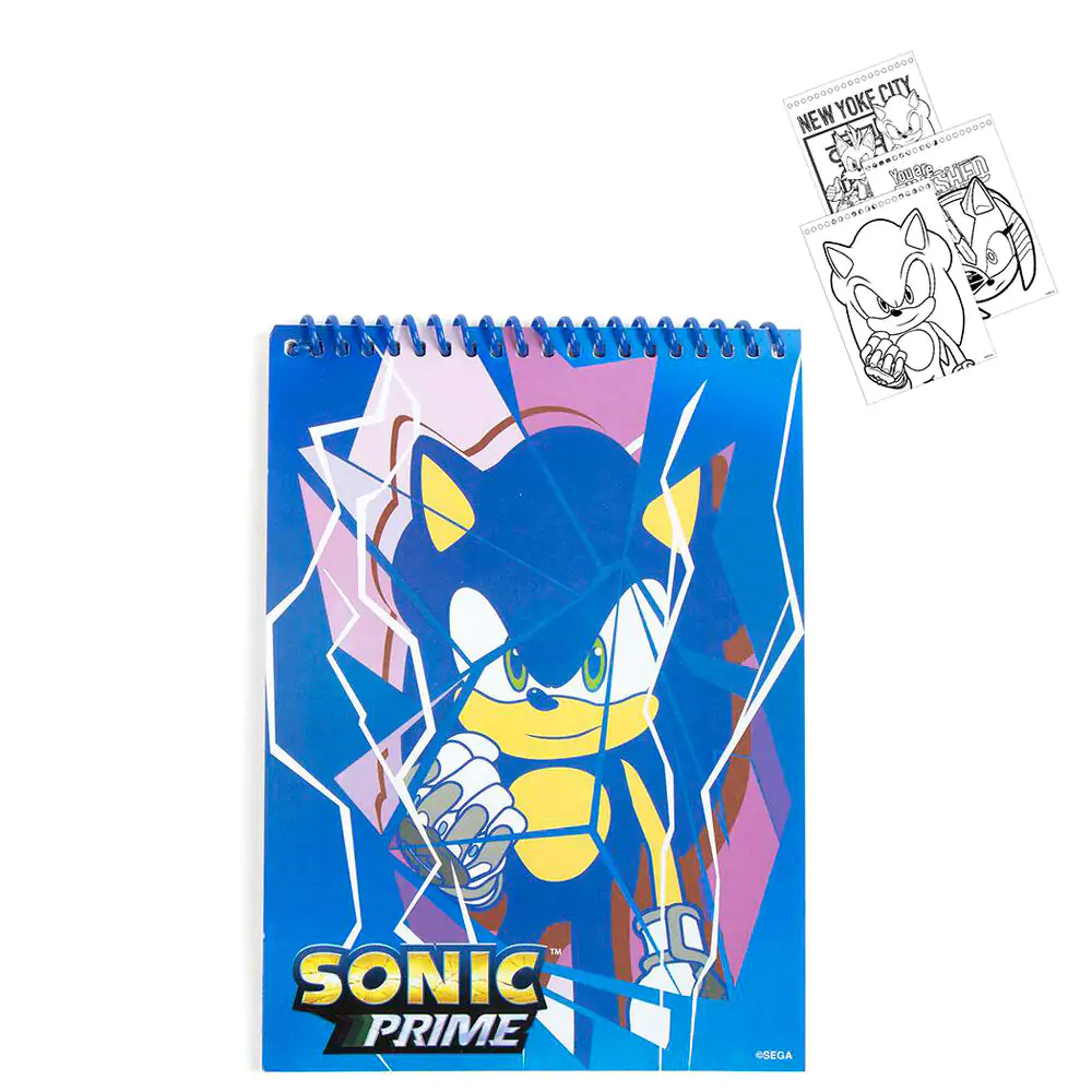 Sonic Prime Schreibwaren-set zum Ausmalen Produktfoto