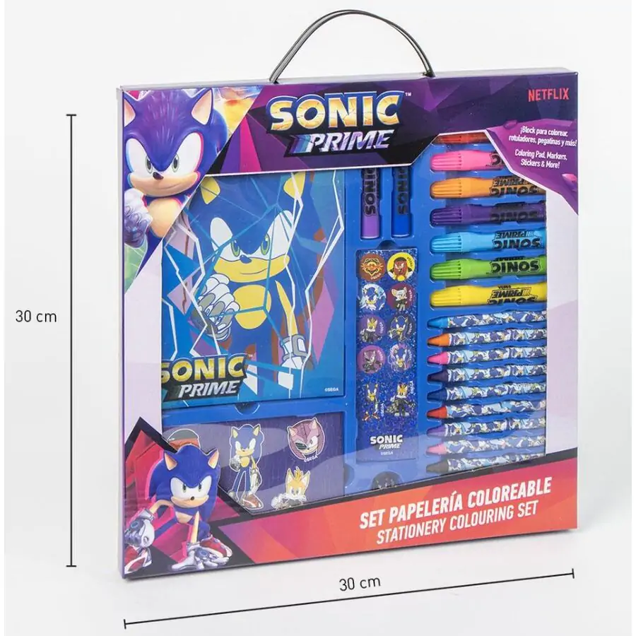 Sonic Prime Schreibwaren-set zum Ausmalen Produktfoto