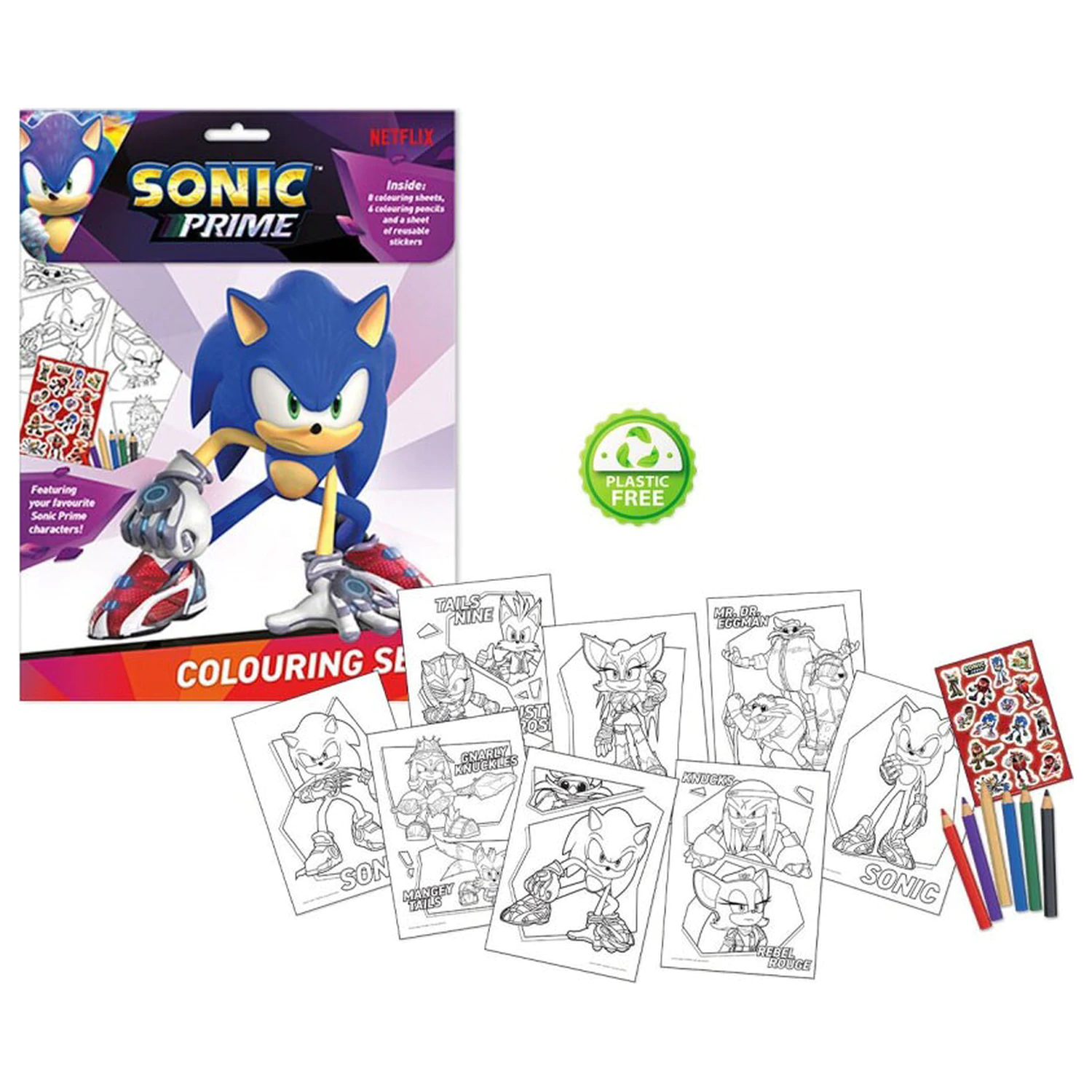 Sonic Prime Malbuch + Sticker-Set Produktfoto
