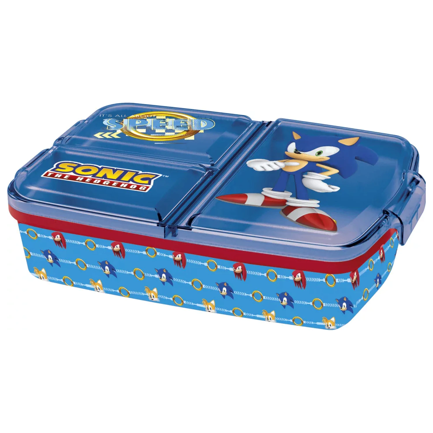 Sonic Speed Mehrfach-Fächer Brotdose, Sandwich Box Produktfoto