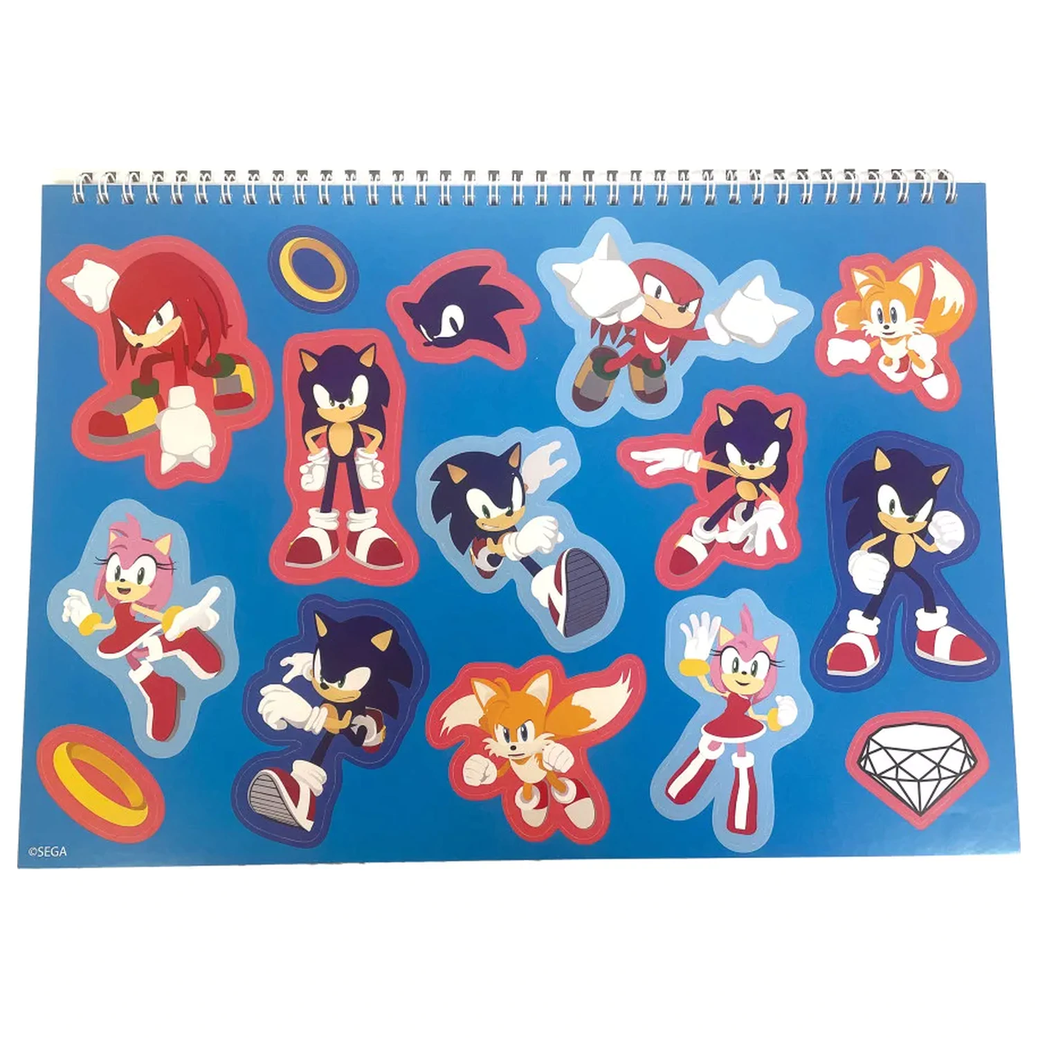 Sonic Speedy A/4 Spiral Skizzenbuch mit 40 Stickern Produktfoto