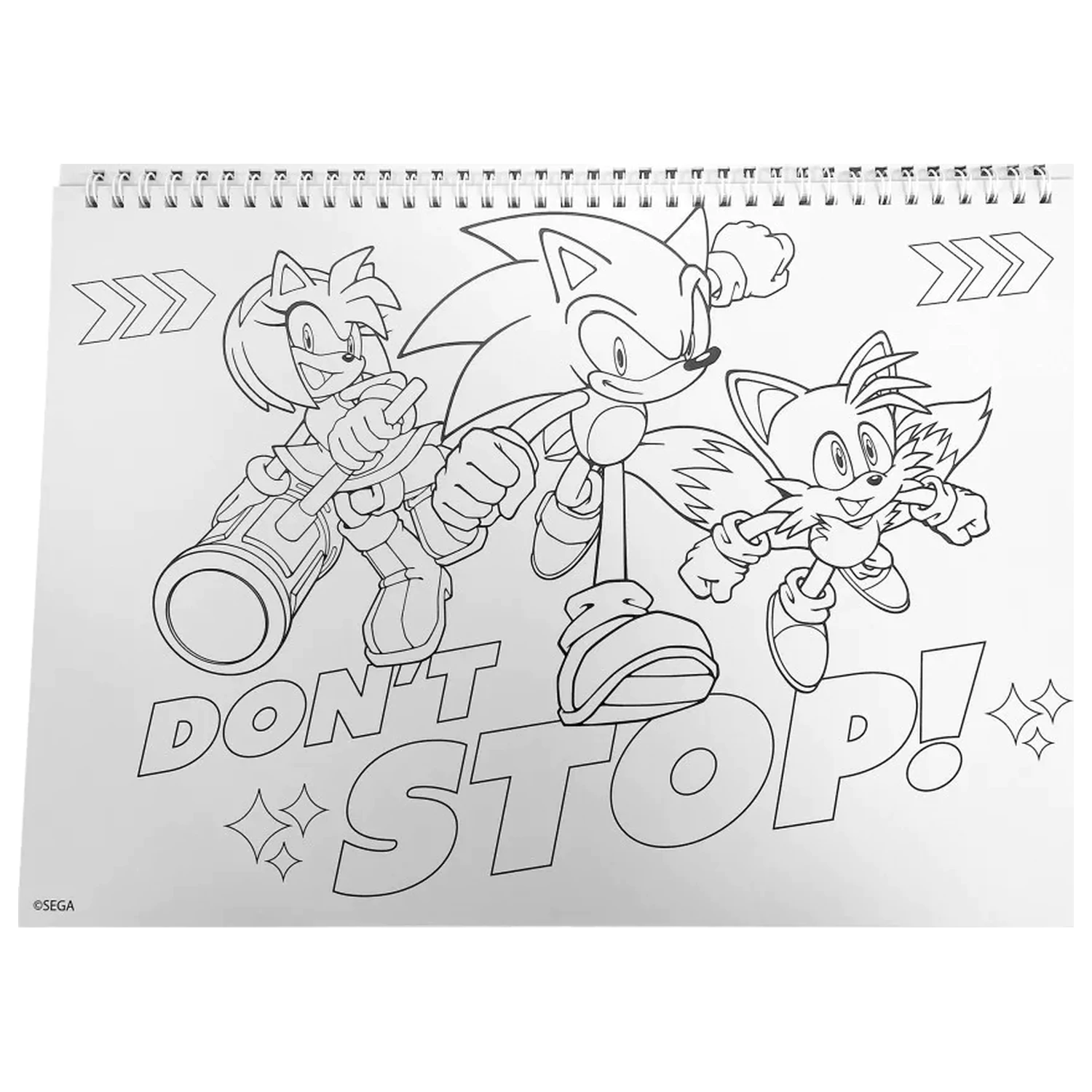 Sonic Speedy A/4 Spiral Skizzenbuch mit 40 Stickern Produktfoto