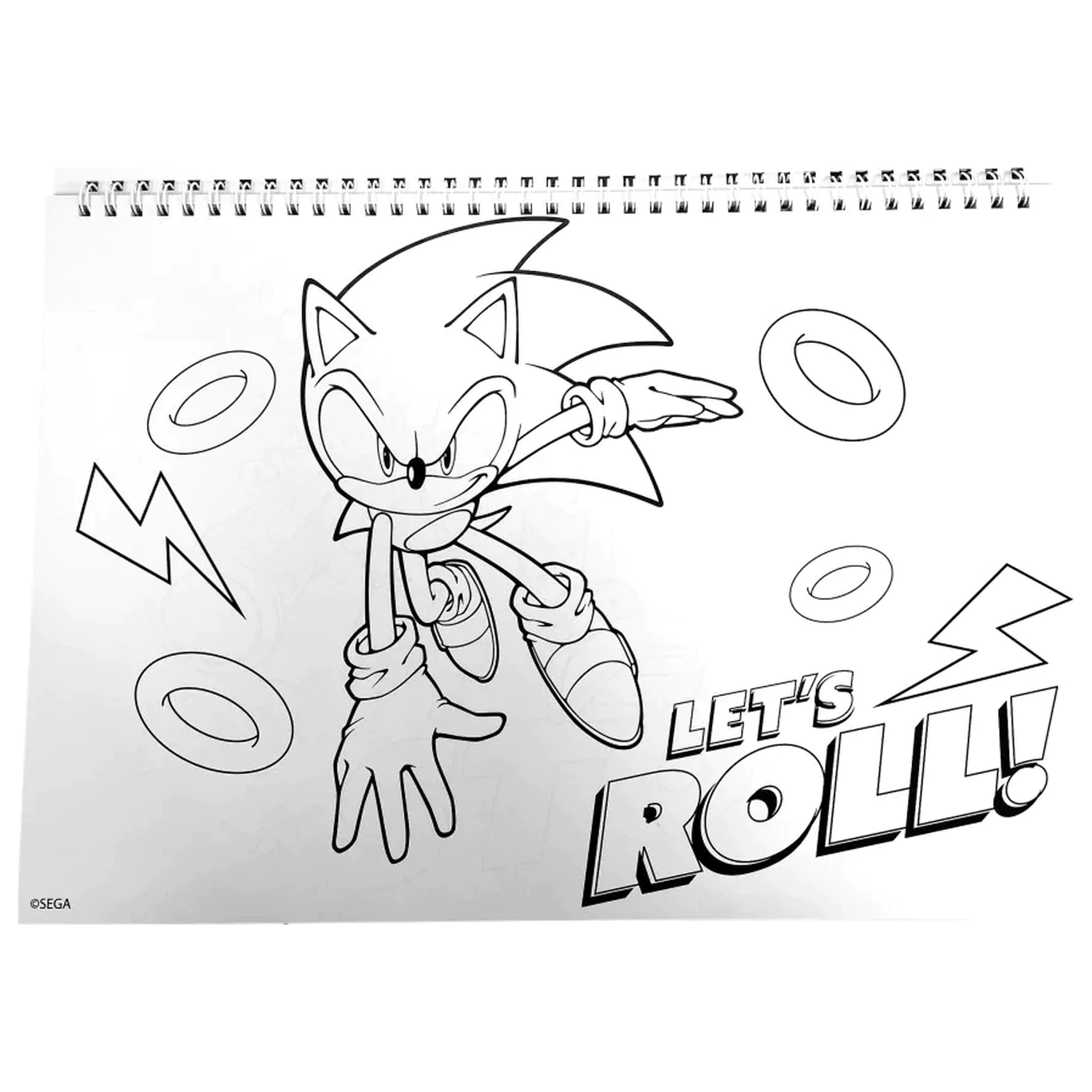 Sonic Speedy A/4 Spiral Skizzenbuch mit 40 Stickern Produktfoto