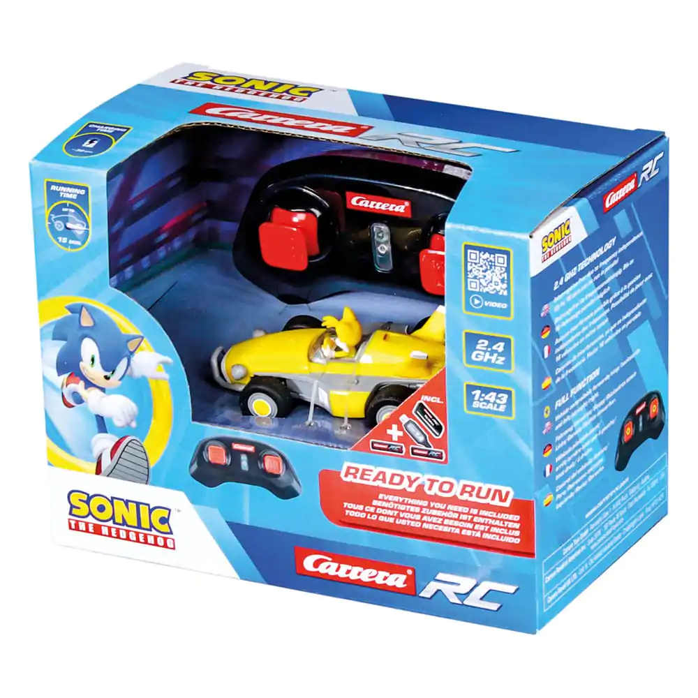 Sonic the Hedgehog ferngesteuertes Auto 1/43 2.4GHz Mini Tails Produktfoto