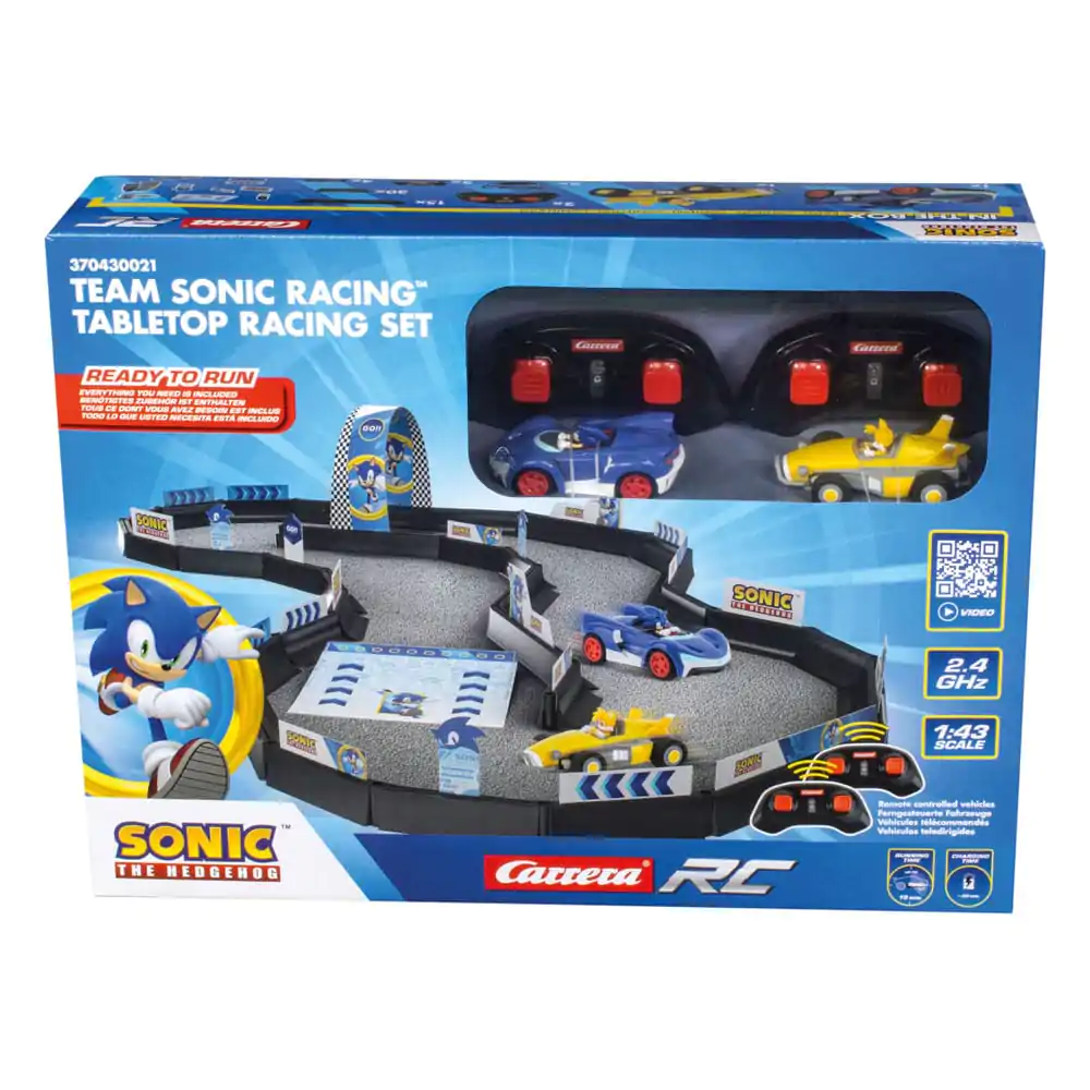 Sonic the Hedgehog RC ferngesteuertes Auto 1/43 2,4 GHz Tabletop Racing Set Produktfoto