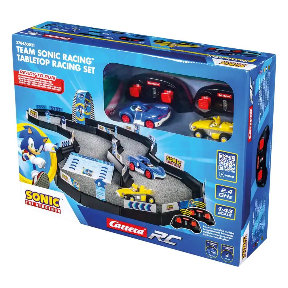 Sonic the Hedgehog RC ferngesteuertes Auto 1/43 2,4 GHz Tabletop Racing Set Produktfoto