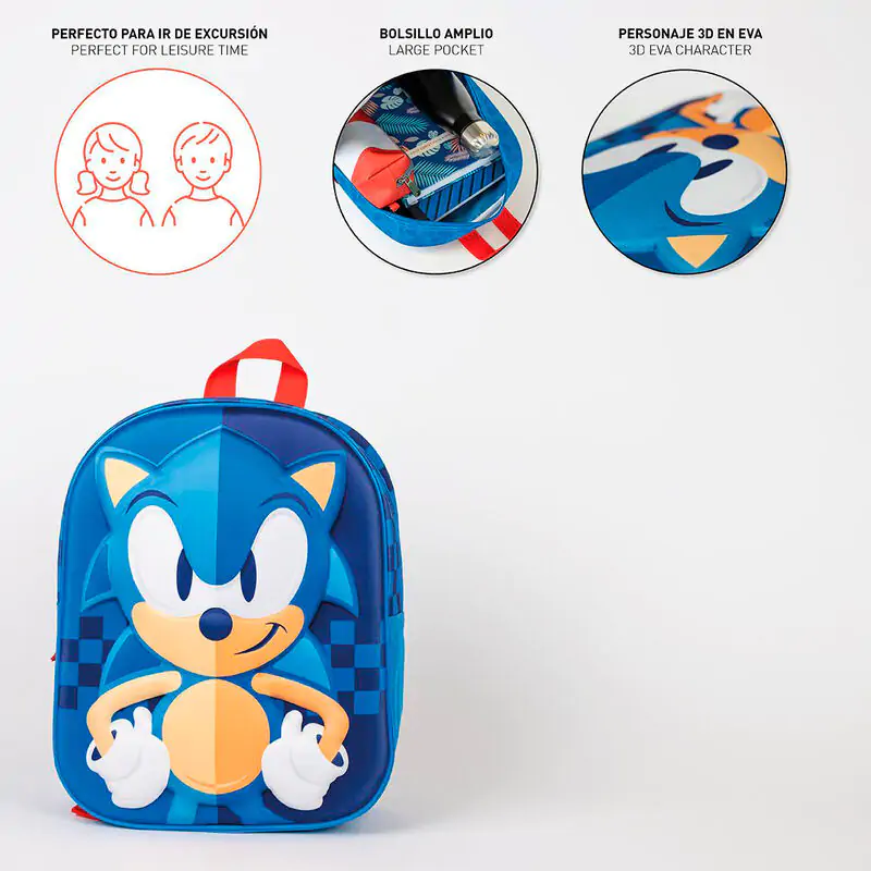 Sonic the Hedgehog 3D Rucksack 31cm Produktfoto