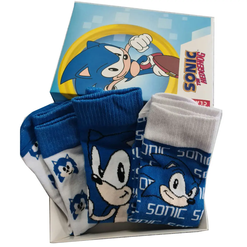 Sonic The Hedgehog erwachsen Socken 3er-Pack termékfotó
