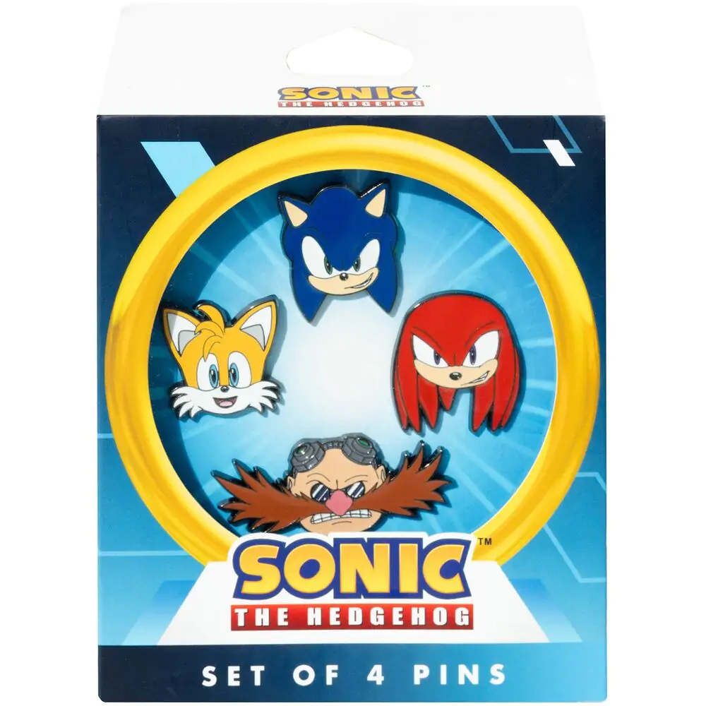 Sonic The Hedgehog 4er Pin Set Produktfoto