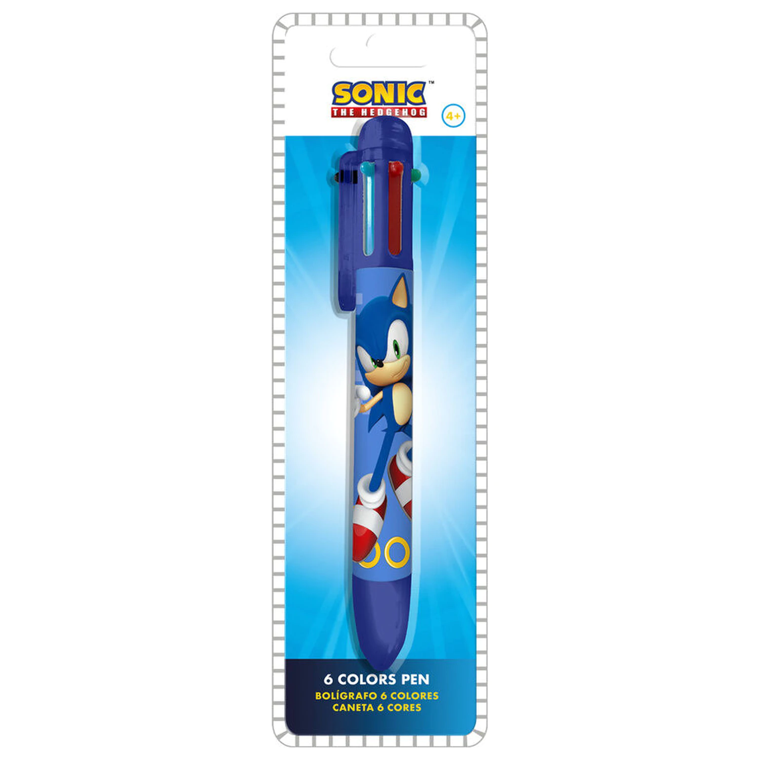 Sonic the Hedgehog 6 Farben Kugelschreiber Produktfoto