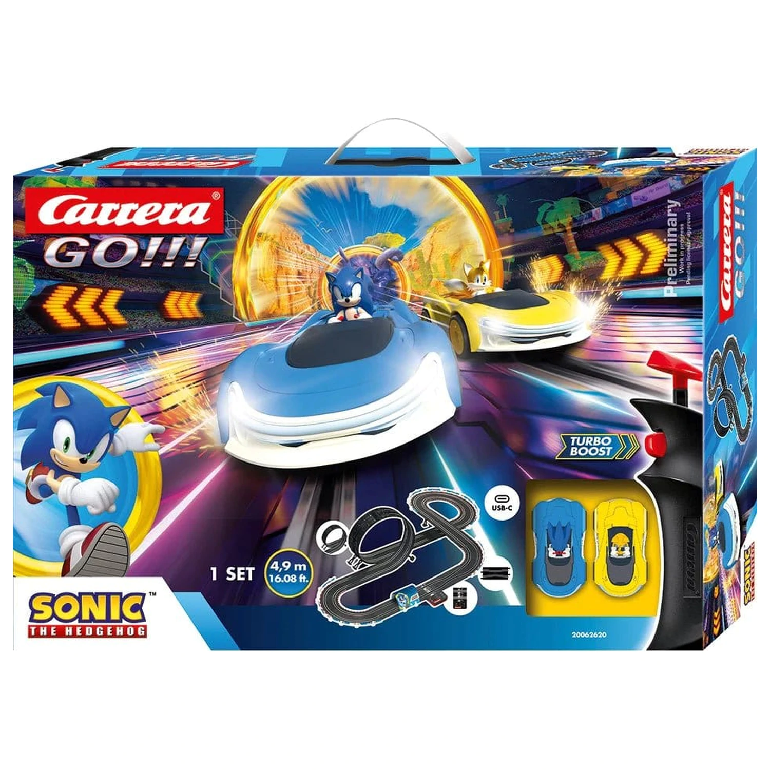 Sonic the Hedgehog Carrera GO!!! Autorennbahn Set Sonic Racing CrossWorlds Produktfoto