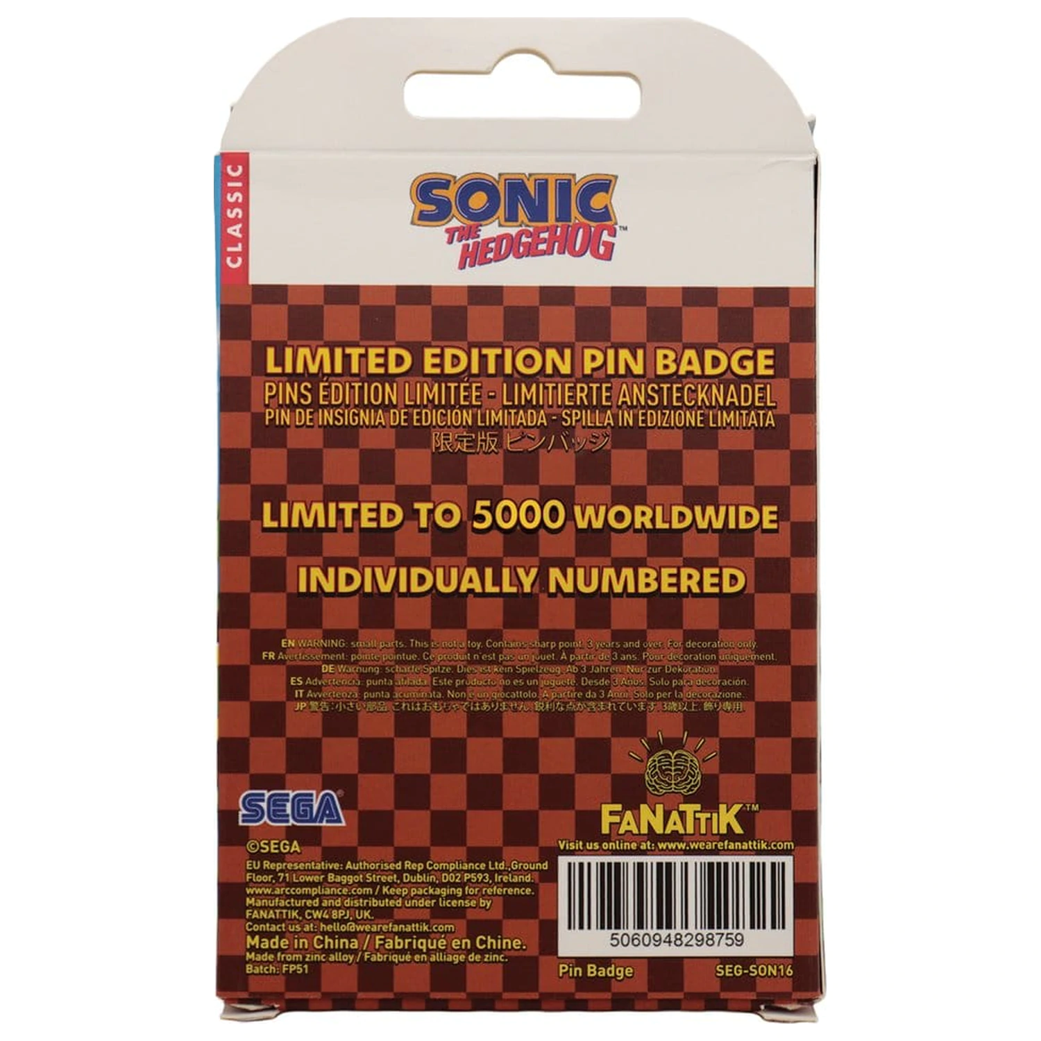 Sonic - The Hedgehog Anstecknadel Dr. Eggman Egg Mobile Chained Produktfoto