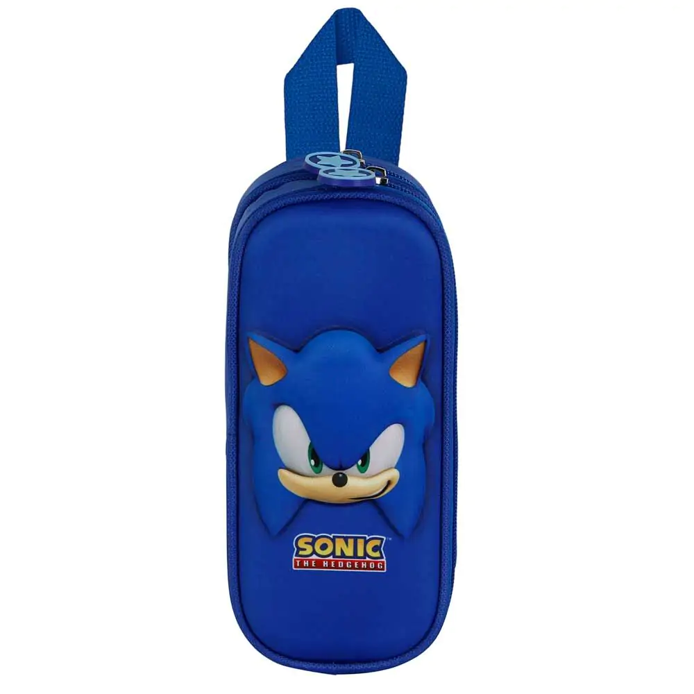 Sonic the Hedgehog Face 3D Doppeltes Mäppchen Produktfoto