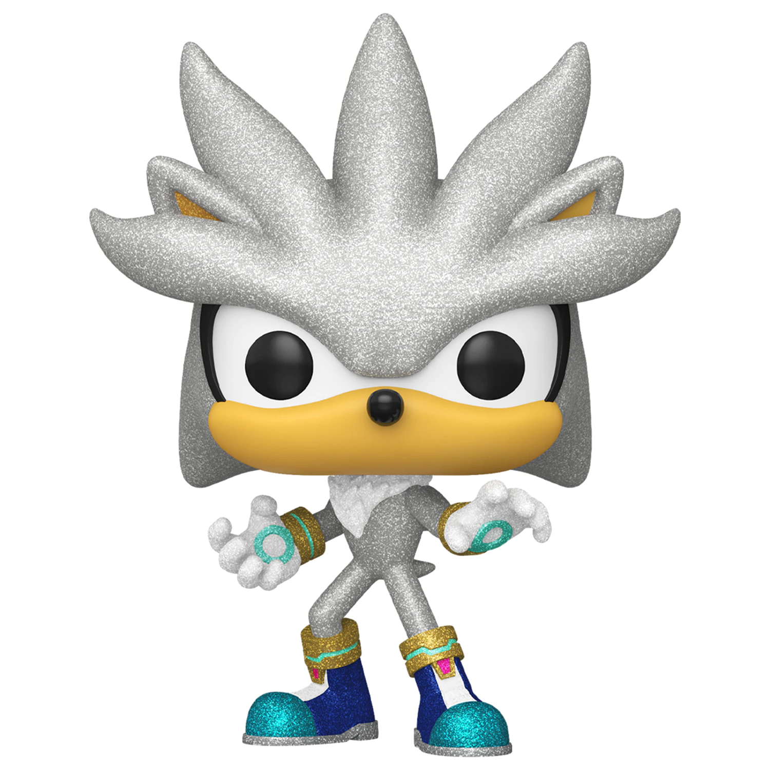 Sonic The Hedgehog Funko POP! Games Vinyl Figur Silver The Hedgehog (FL) 9 cm Produktfoto
