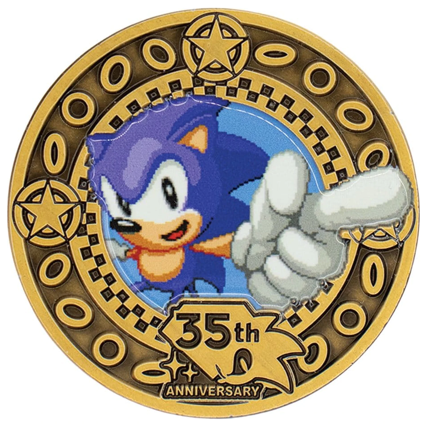 Sonic the Hedgehog Sammel-Münze zum 35. Jahrestag Limitierte Auflage Produktfoto
