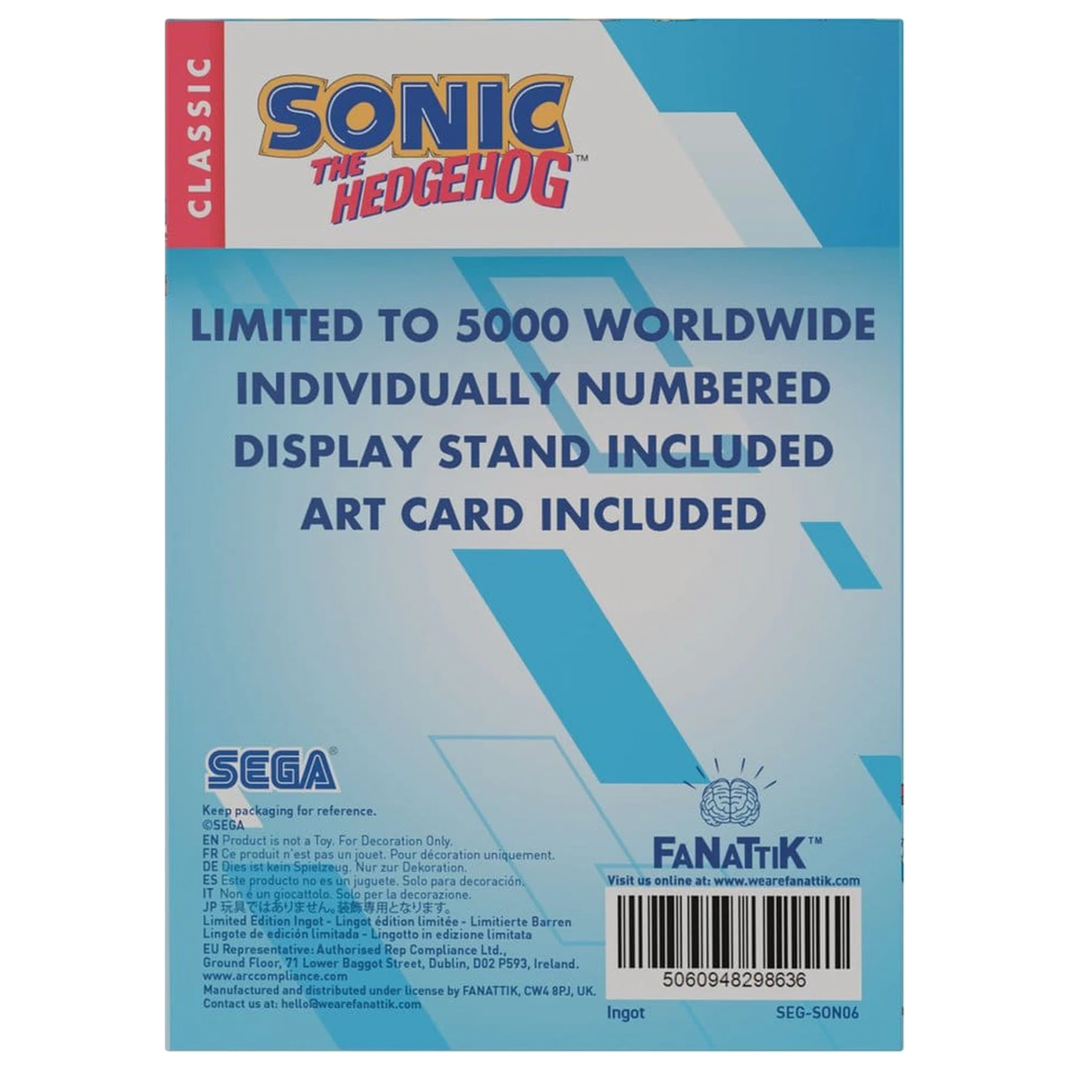 Sonic - The Hedgehog Barren Limitierte Auflage Produktfoto