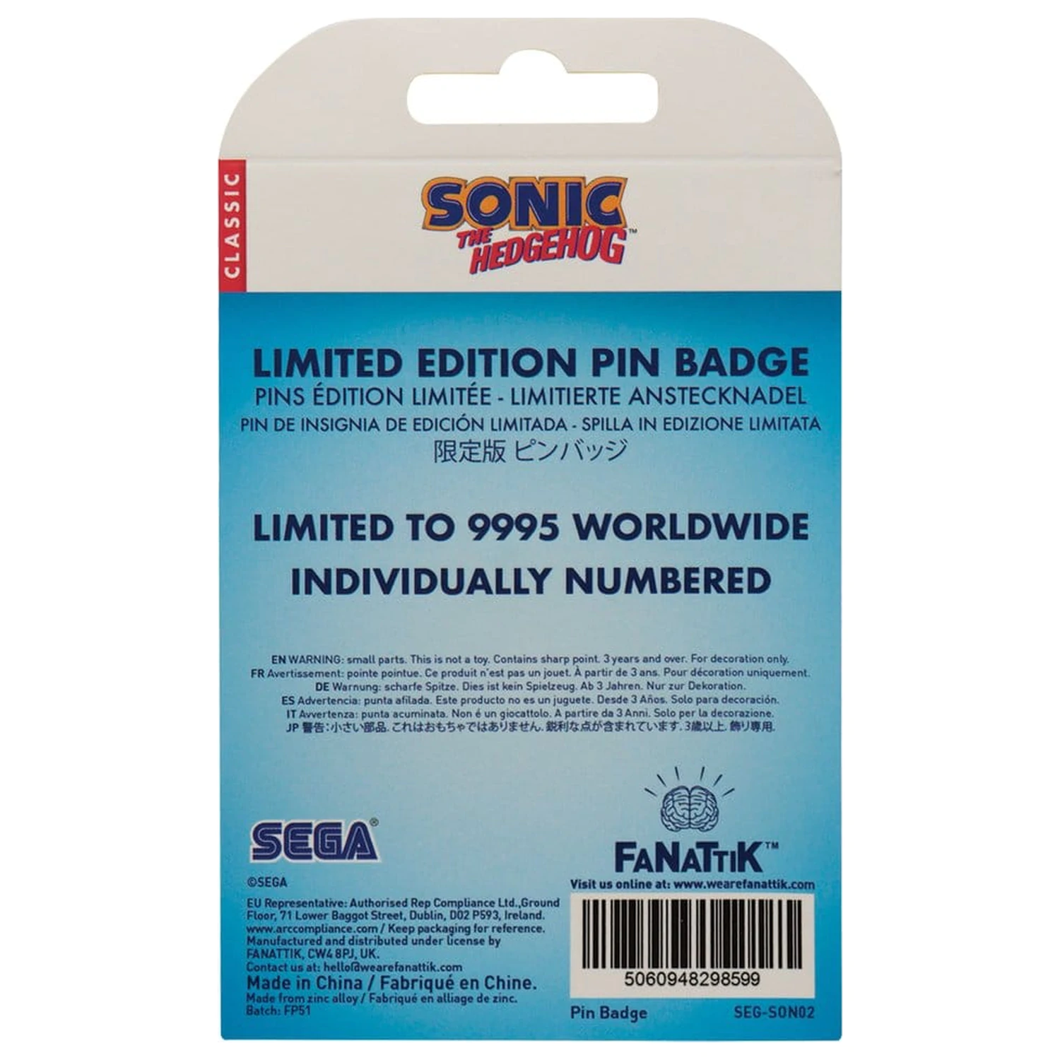 Sonic - The Hedgehog Pin-Anstecker Sonic, Tails, Knuckles Limited Edition Produktfoto