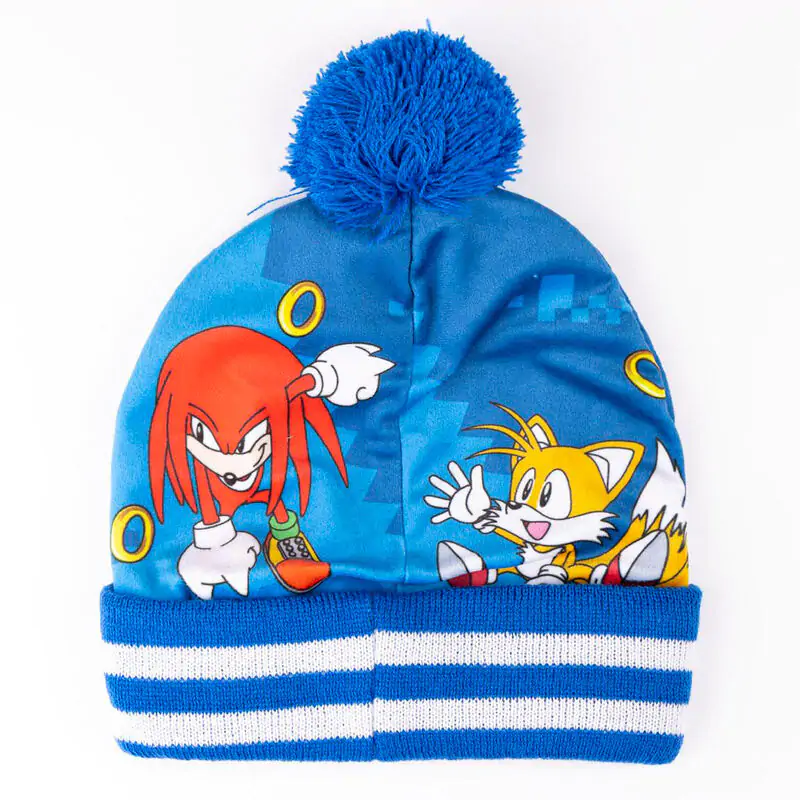 Sonic the Hedgehog Kinder Schlauchschal, Mütze und Handschuh Set Produktfoto