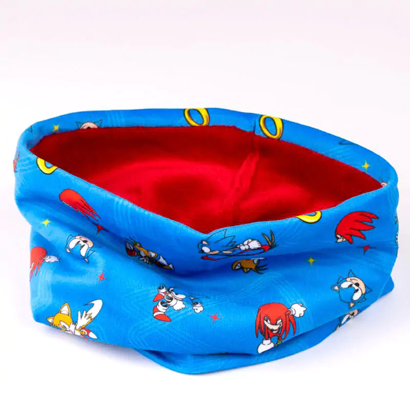 Sonic the Hedgehog Kinder Schlauchschal, Mütze und Handschuh Set Produktfoto