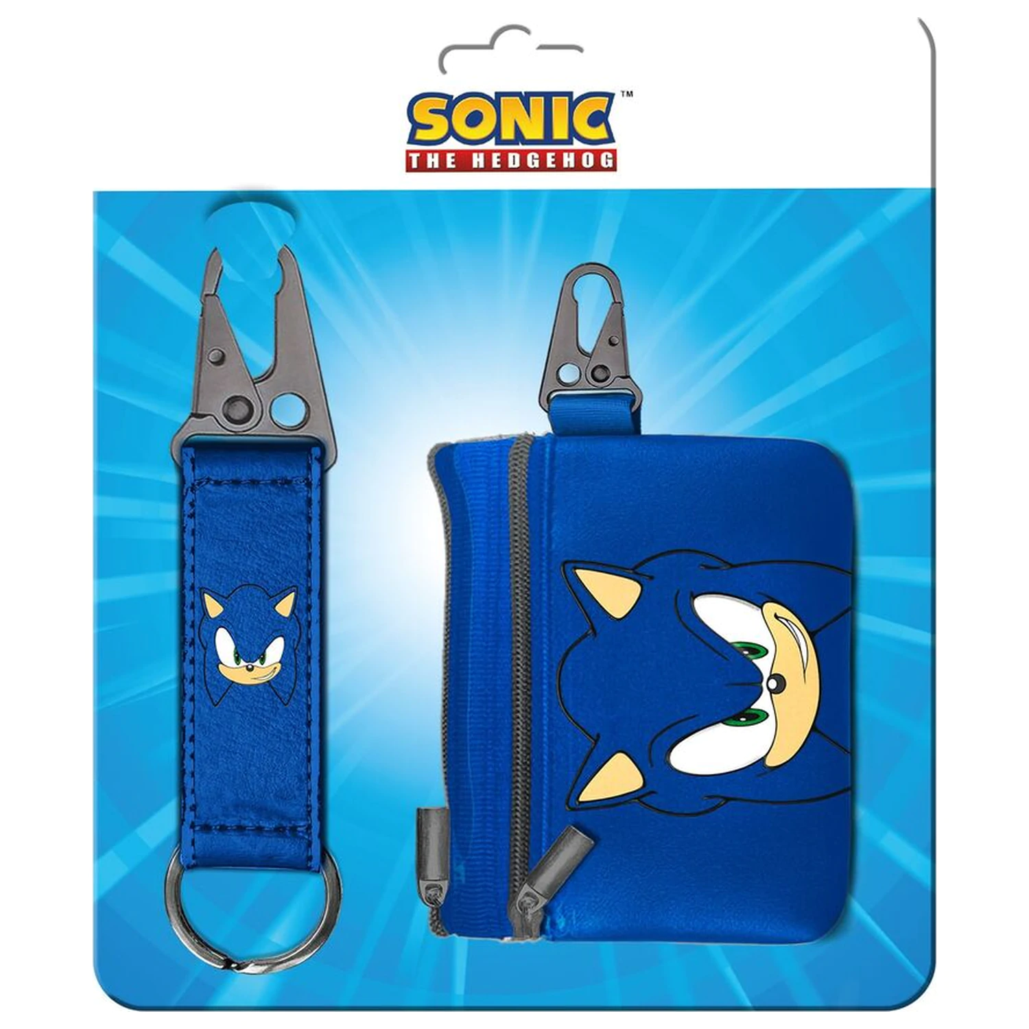 Sonic the Hedgehog Schlüsselanhänger + Geldbörsen Set Produktfoto