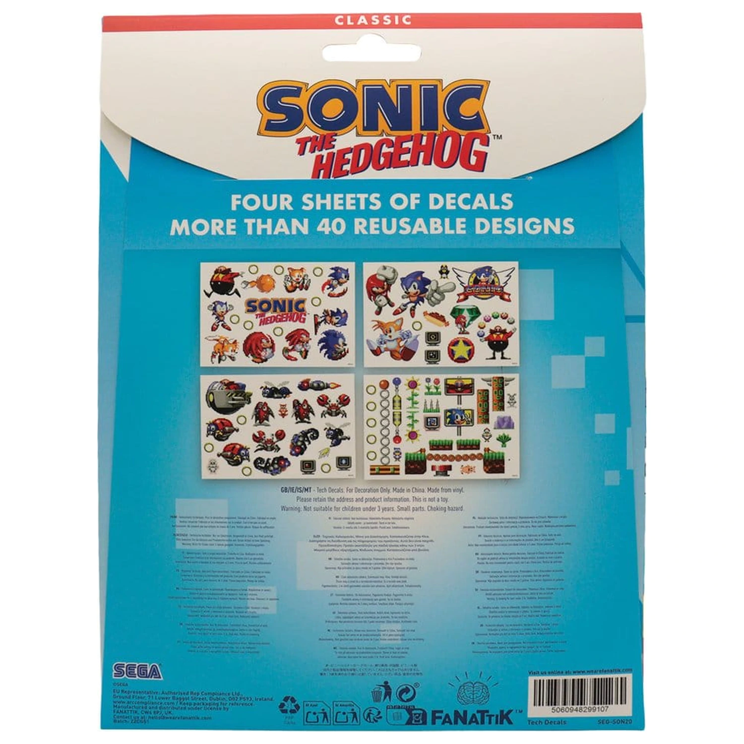 Sonic - The Hedgehog Tech Sticker Pack Produktfoto