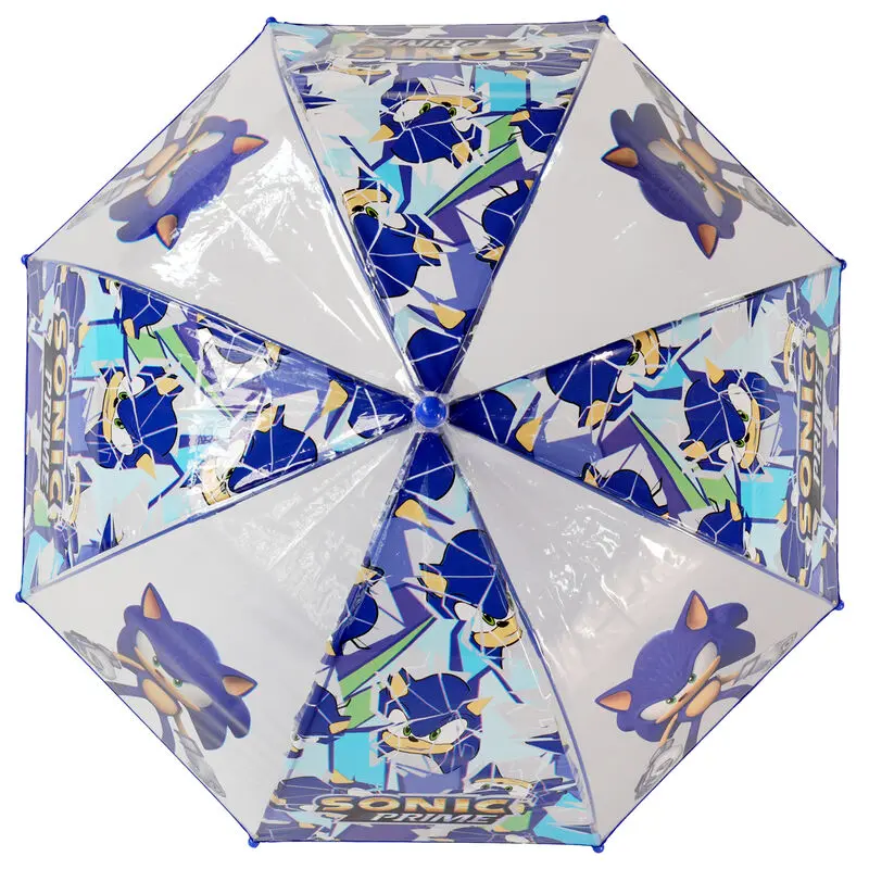 Sonic the Hedgehog manueller transparenter Blasenschirm 48cm Produktfoto