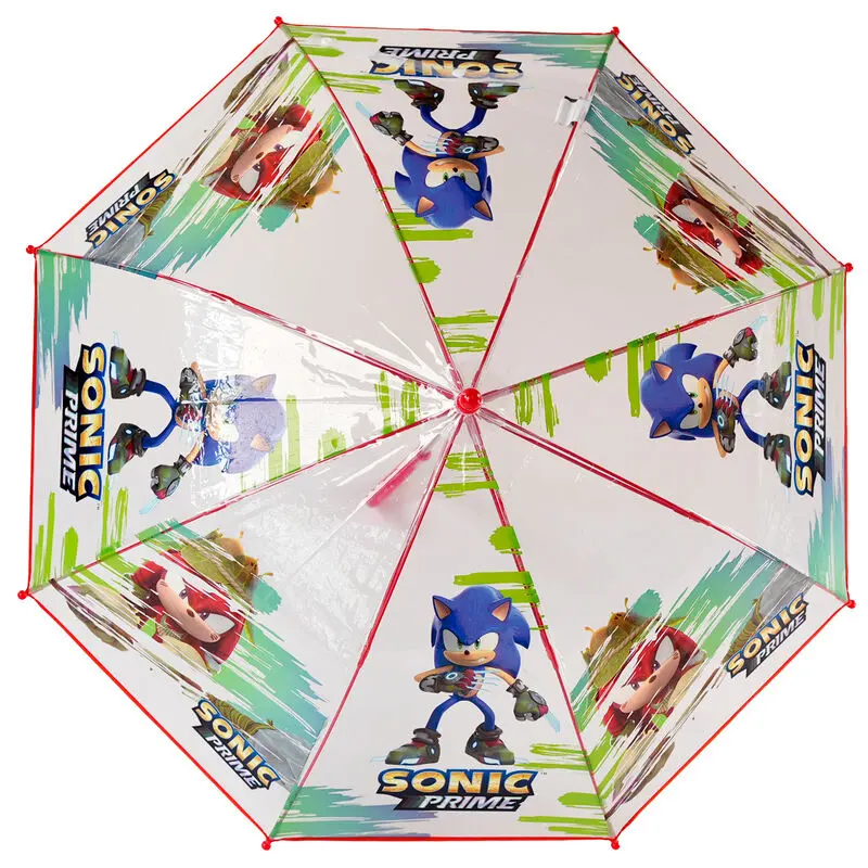 Sonic the Hedgehog manueller transparenter Regenschirm 48cm Produktfoto