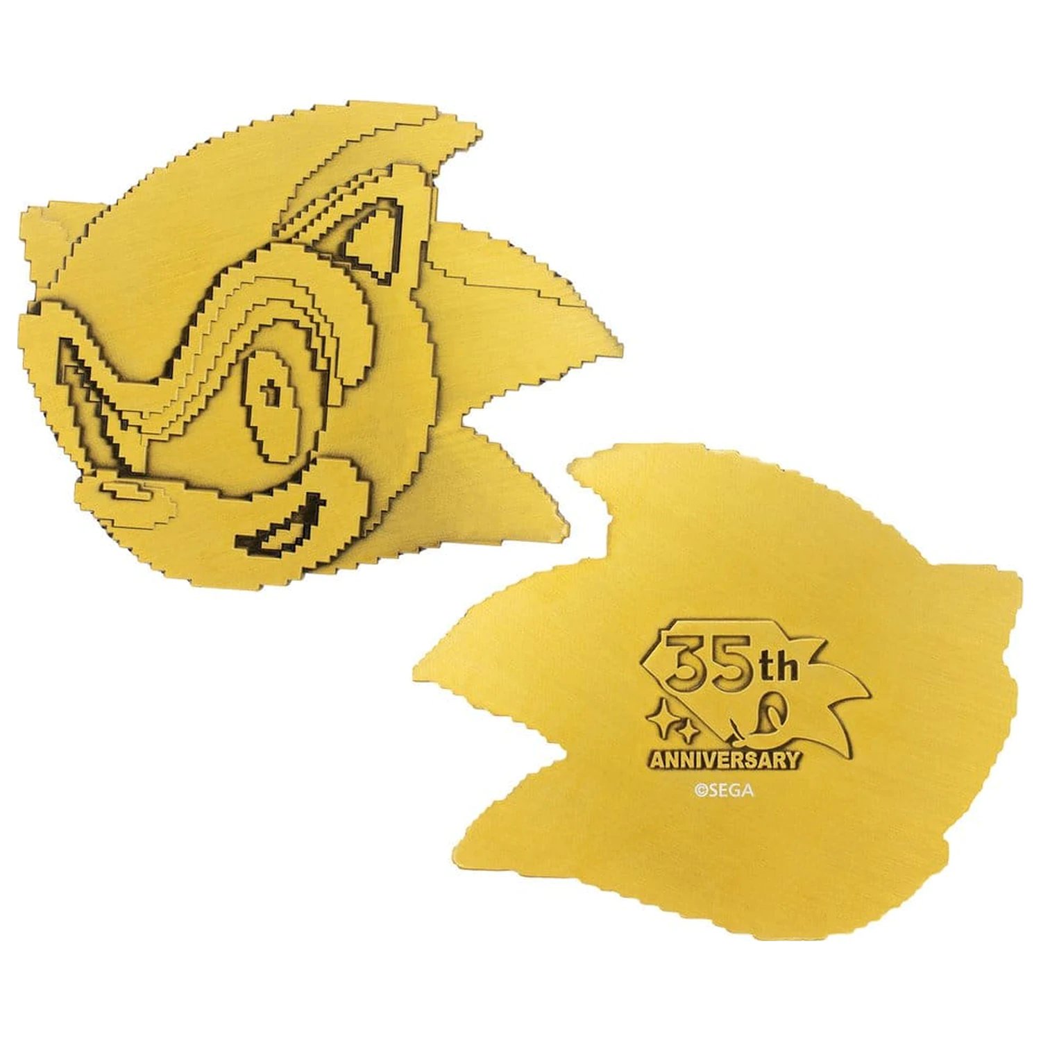 Sonic the Hedgehog Medaillon Set 35th Anniversary Then & Now Limited Edition Produktfoto