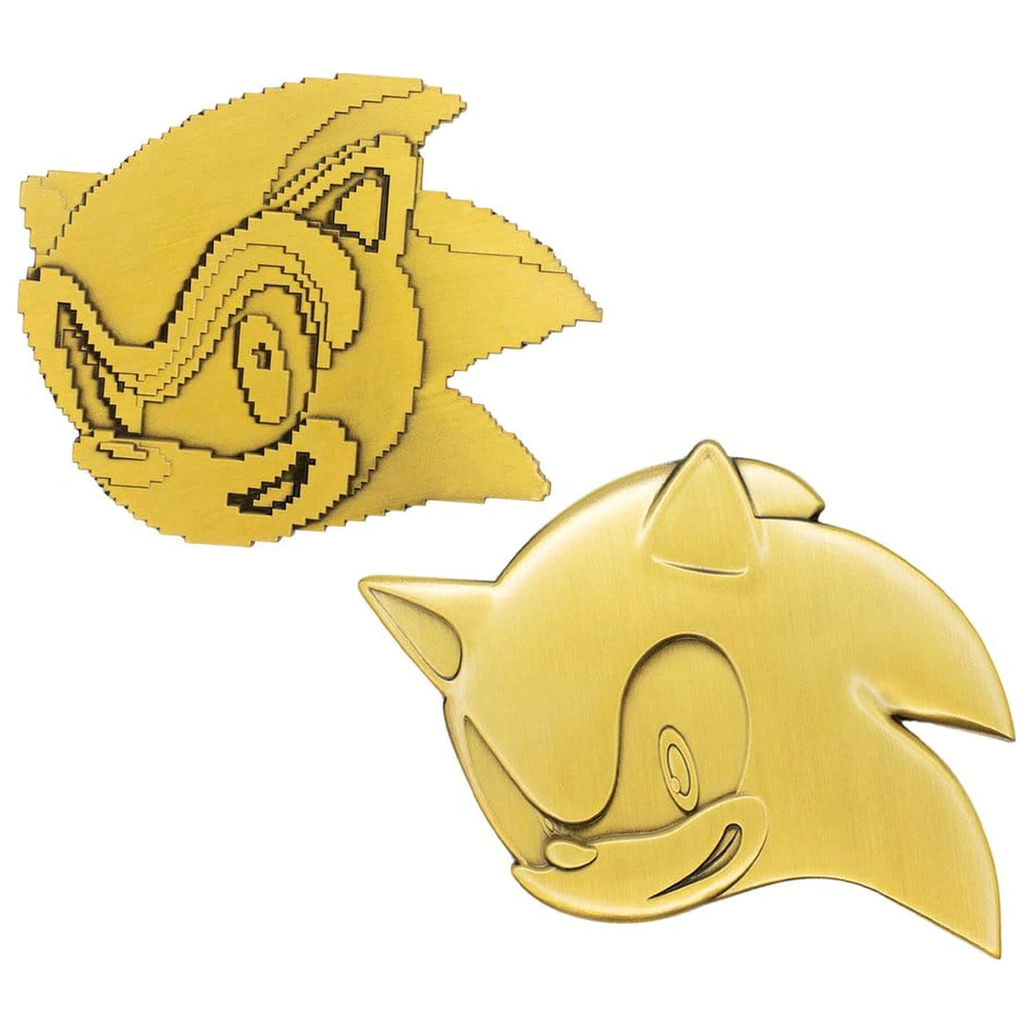 Sonic the Hedgehog Medaillon Set 35th Anniversary Then & Now Limited Edition Produktfoto