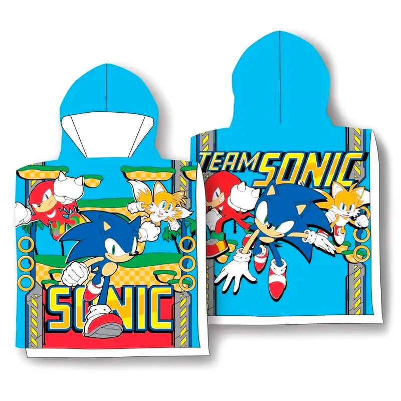 Sonic The Hedgehog Microfaser Poncho Handtuch termékfotó