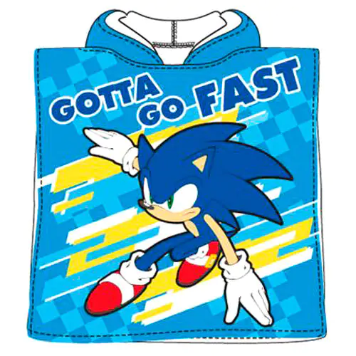 Sonic the Hedgehog Microfaser Poncho Handtuch Produktfoto