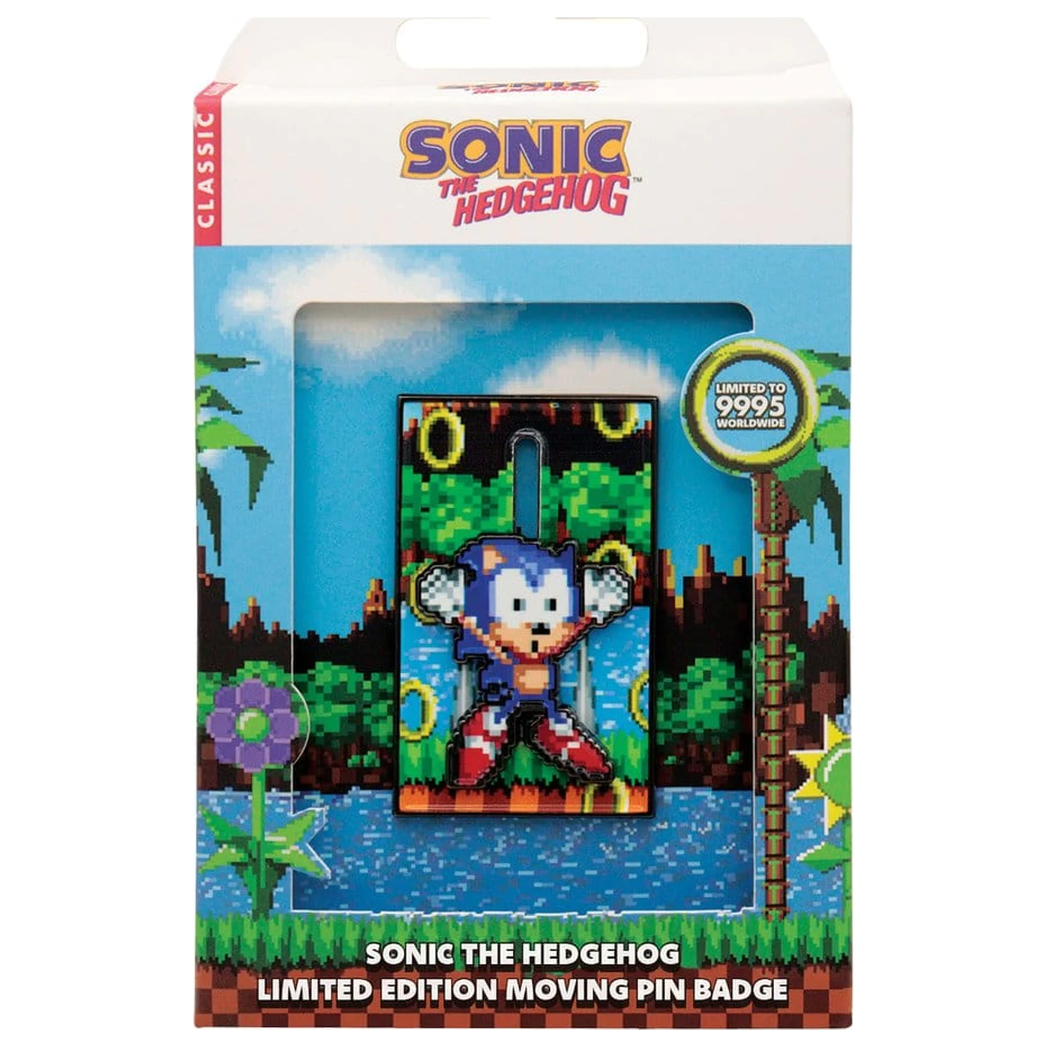 Sonic The Hedgehog bewegliches Pin-Abzeichen Produktfoto