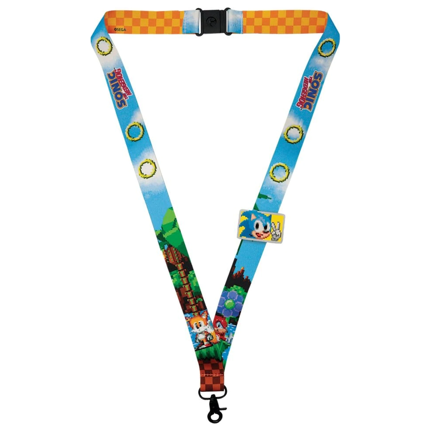 Sonic The Hedgehog Schlüsselband & Pin-Anstecker-Set Produktfoto