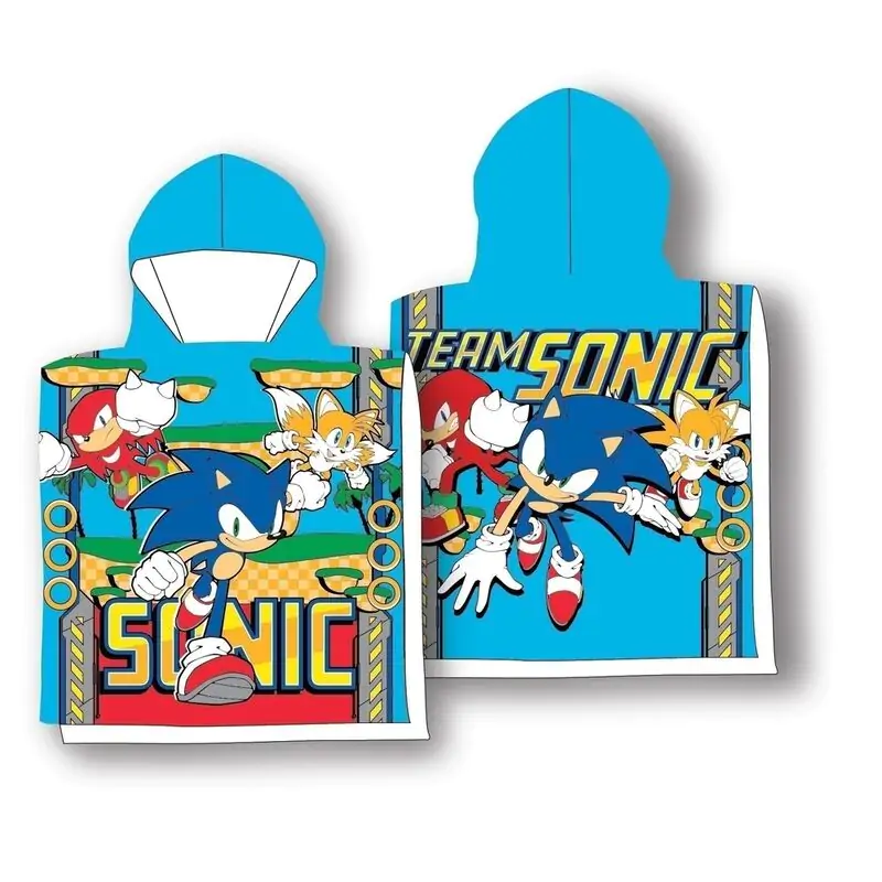 Sonic The Hedgehog Baumwolle Poncho Handtuch Produktfoto