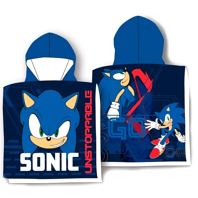 Sonic The Hedgehog Baumwolle Poncho Handtuch termékfotó
