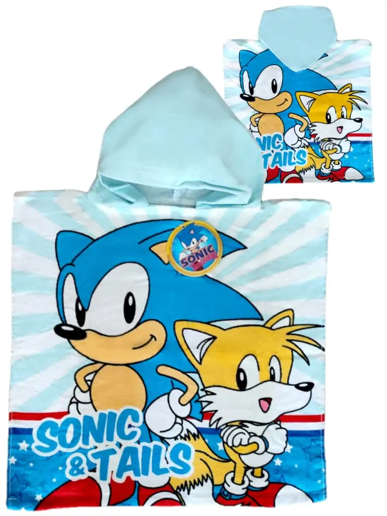 Sonic The Hedgehog Baumwolle Poncho Handtuch termékfotó