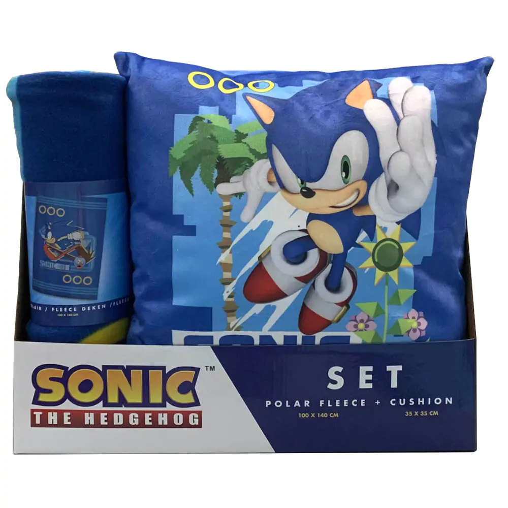 Sonic the Hedgehog Polardecke + Kissen set termékfotó