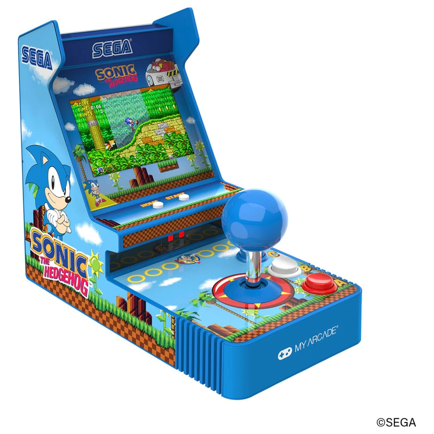 Sonic The Hedgehog tragbarer Retro Arcade Joystick Spieler Produktfoto