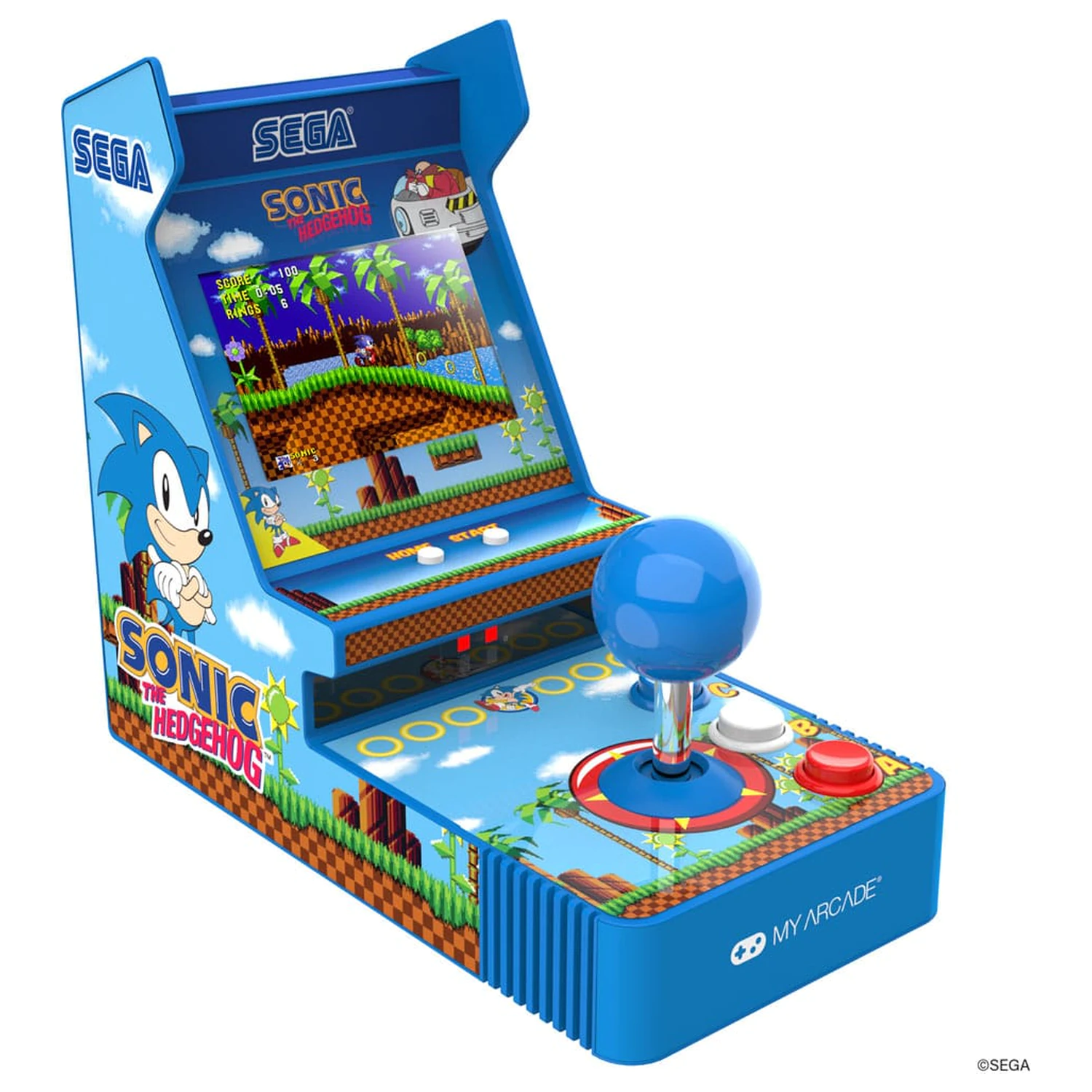 Sonic The Hedgehog tragbarer Retro Arcade Joystick Spieler Produktfoto