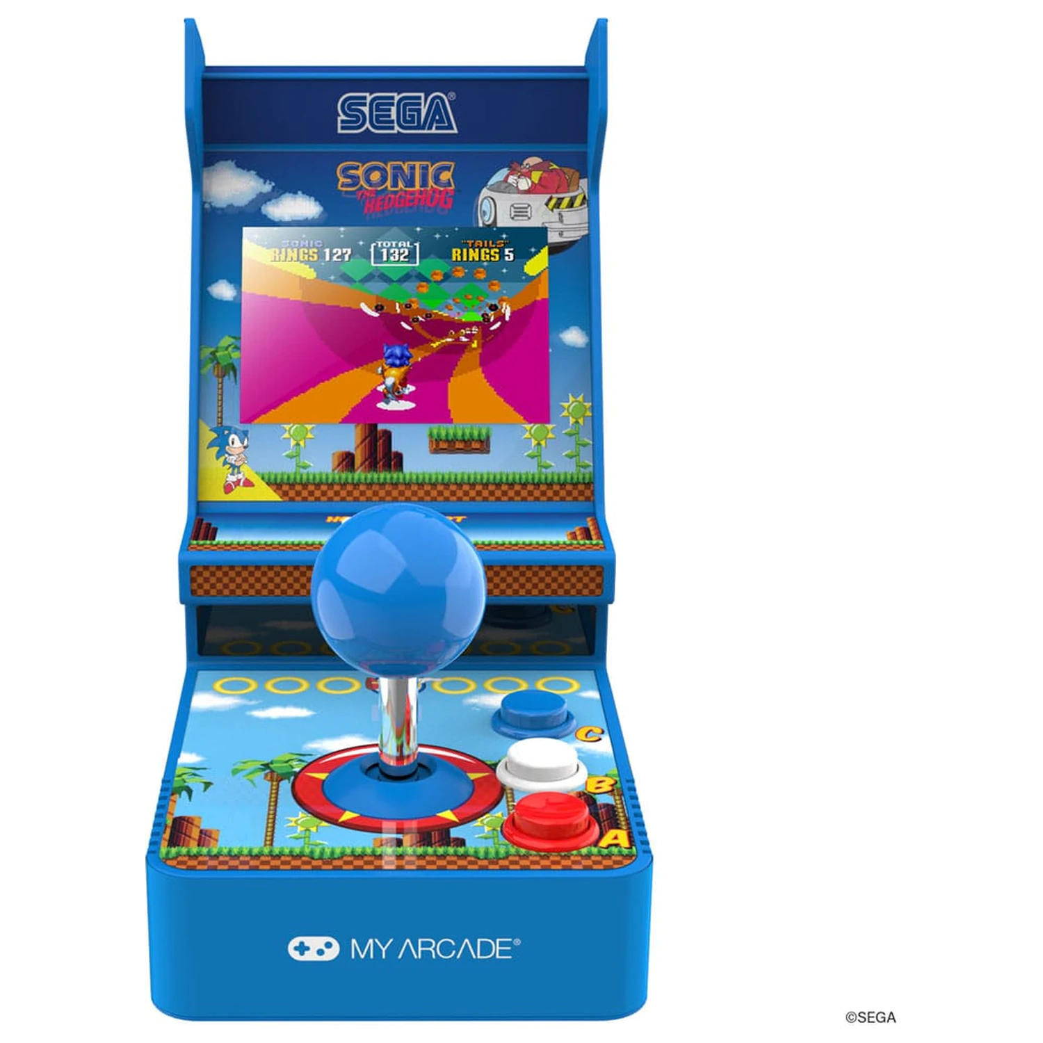 Sonic The Hedgehog tragbarer Retro Arcade Joystick Spieler Produktfoto