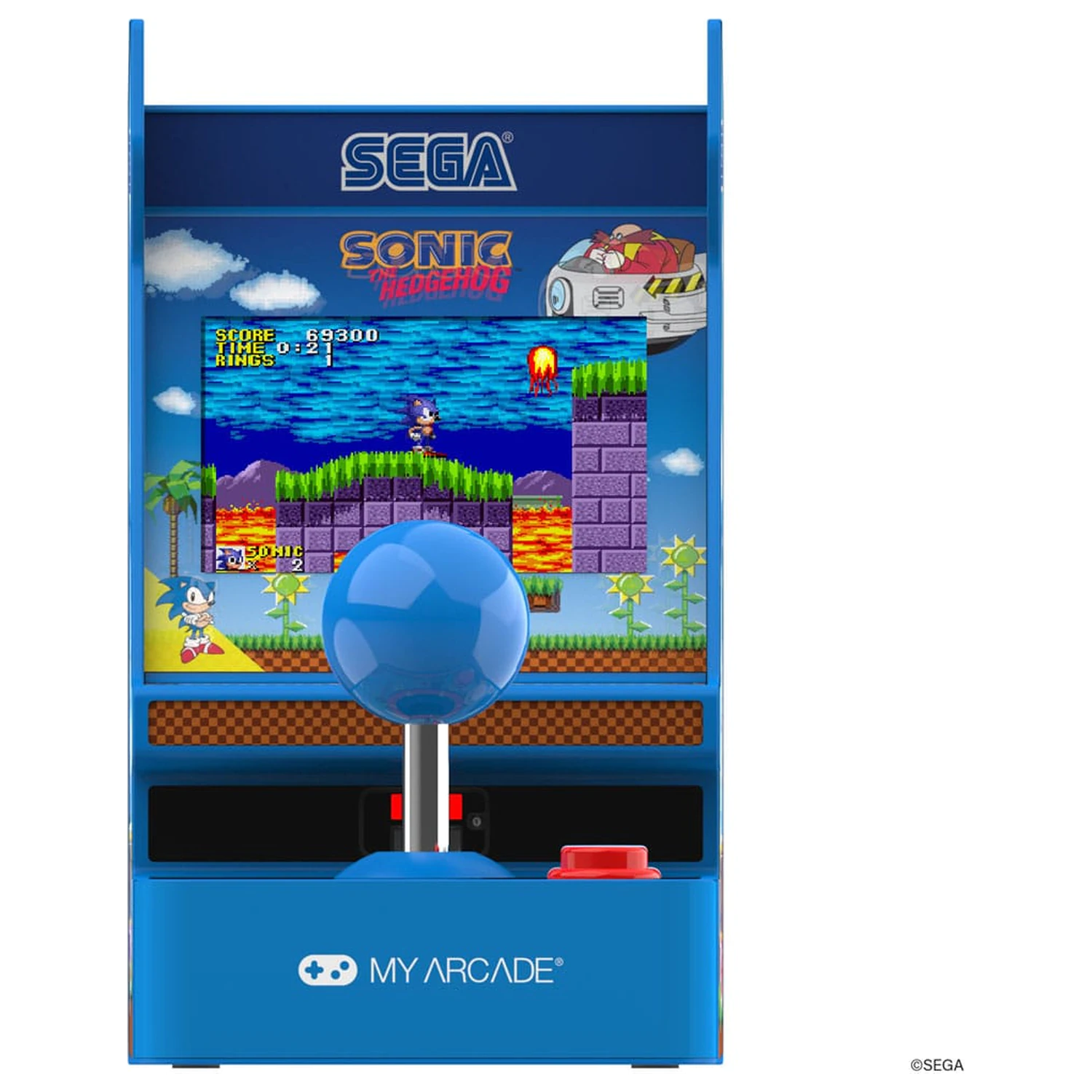 Sonic The Hedgehog tragbarer Retro Arcade Joystick Spieler Produktfoto