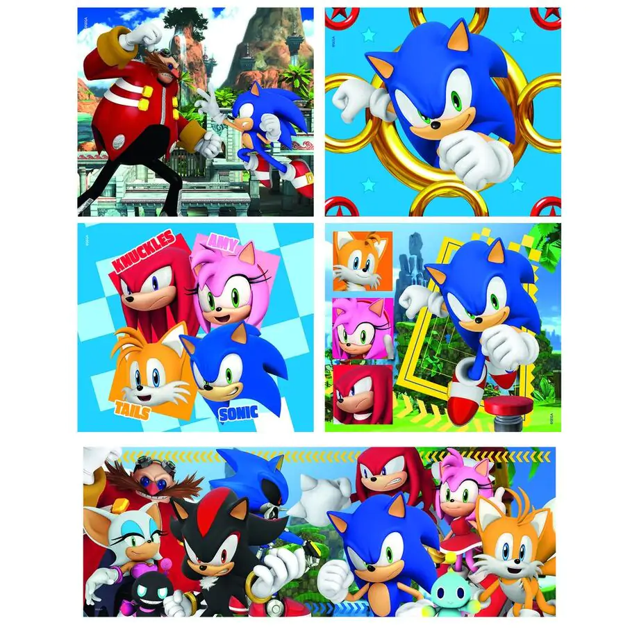 Sonic the Hedgehog Puzzle 18+30+48+60St Produktfoto