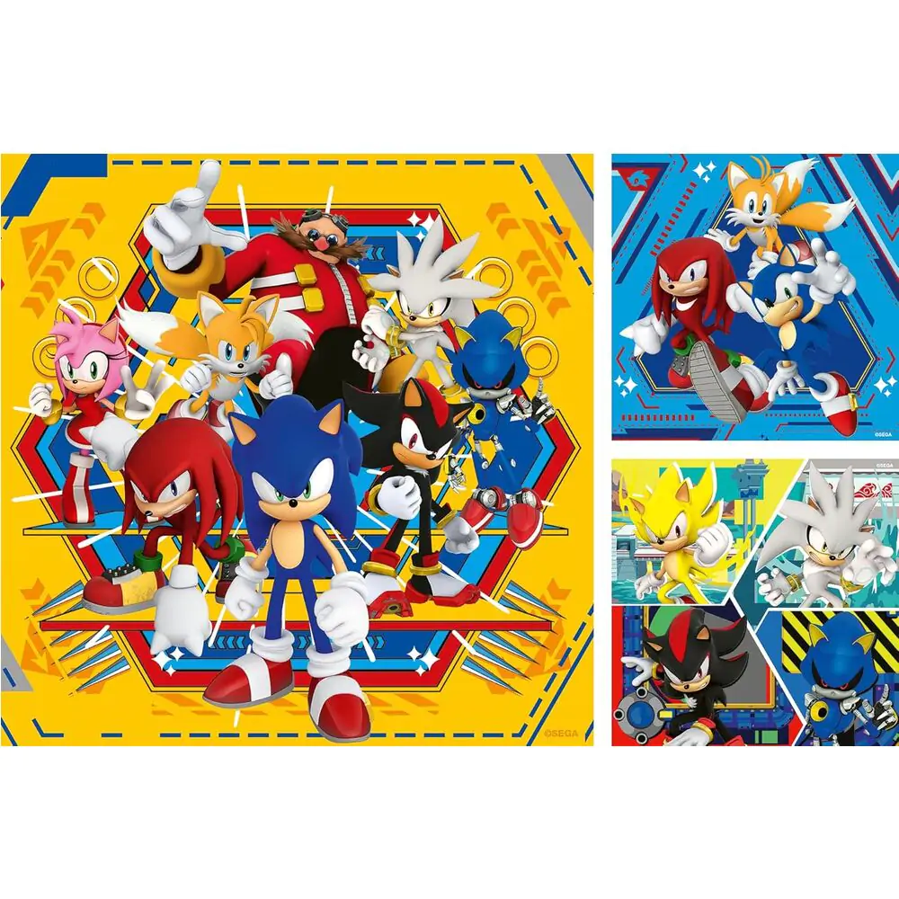 Sonic the Hedgehog Puzzle 3x49 Teile Produktfoto