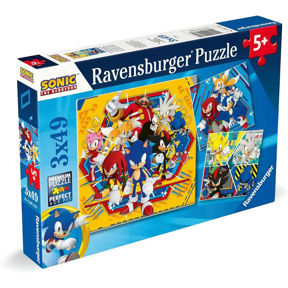 Sonic the Hedgehog Puzzle 3x49 Teile Produktfoto