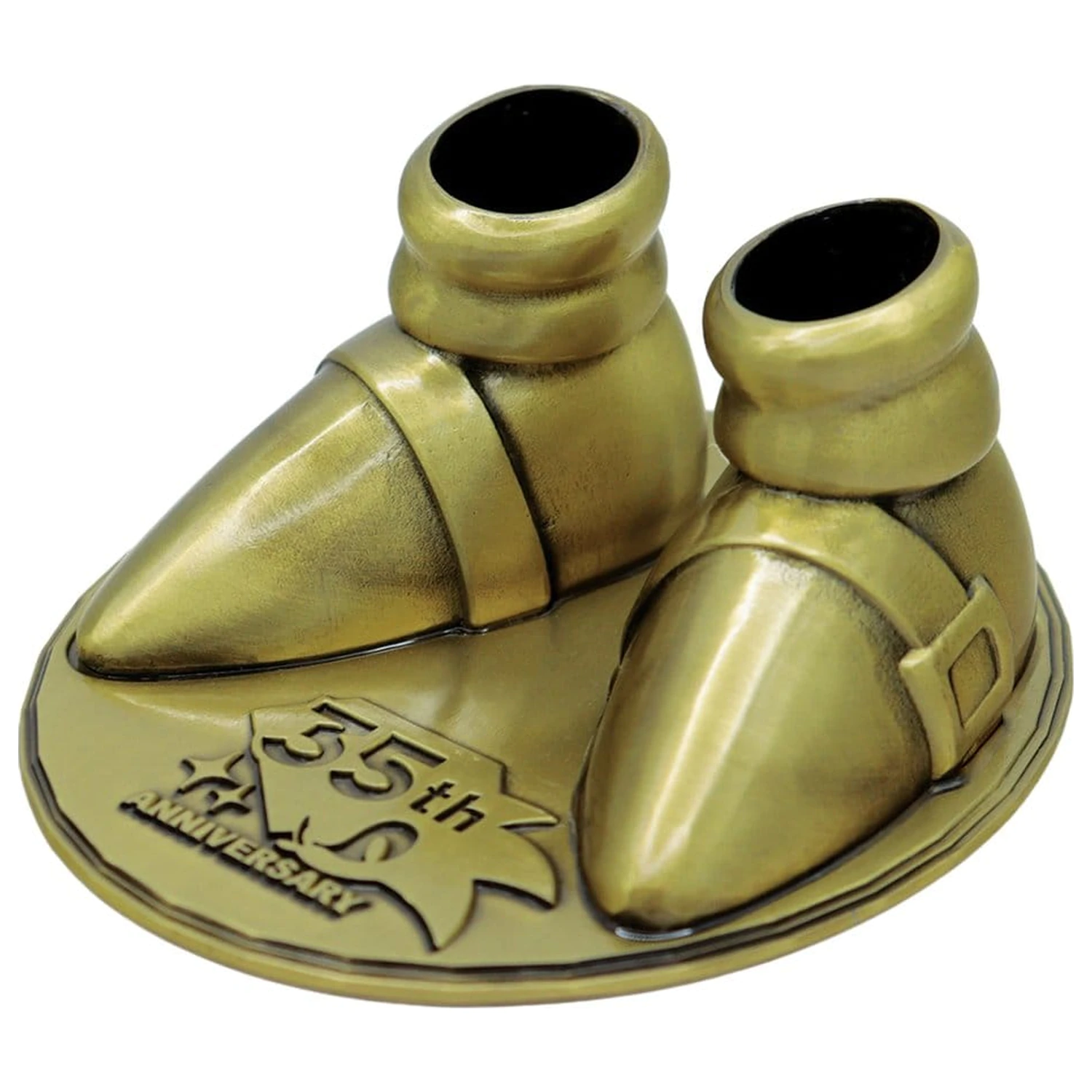 Sonic the Hedgehog Replika 35. Jahrestag Metallstiefel limitierte Auflage Produktfoto