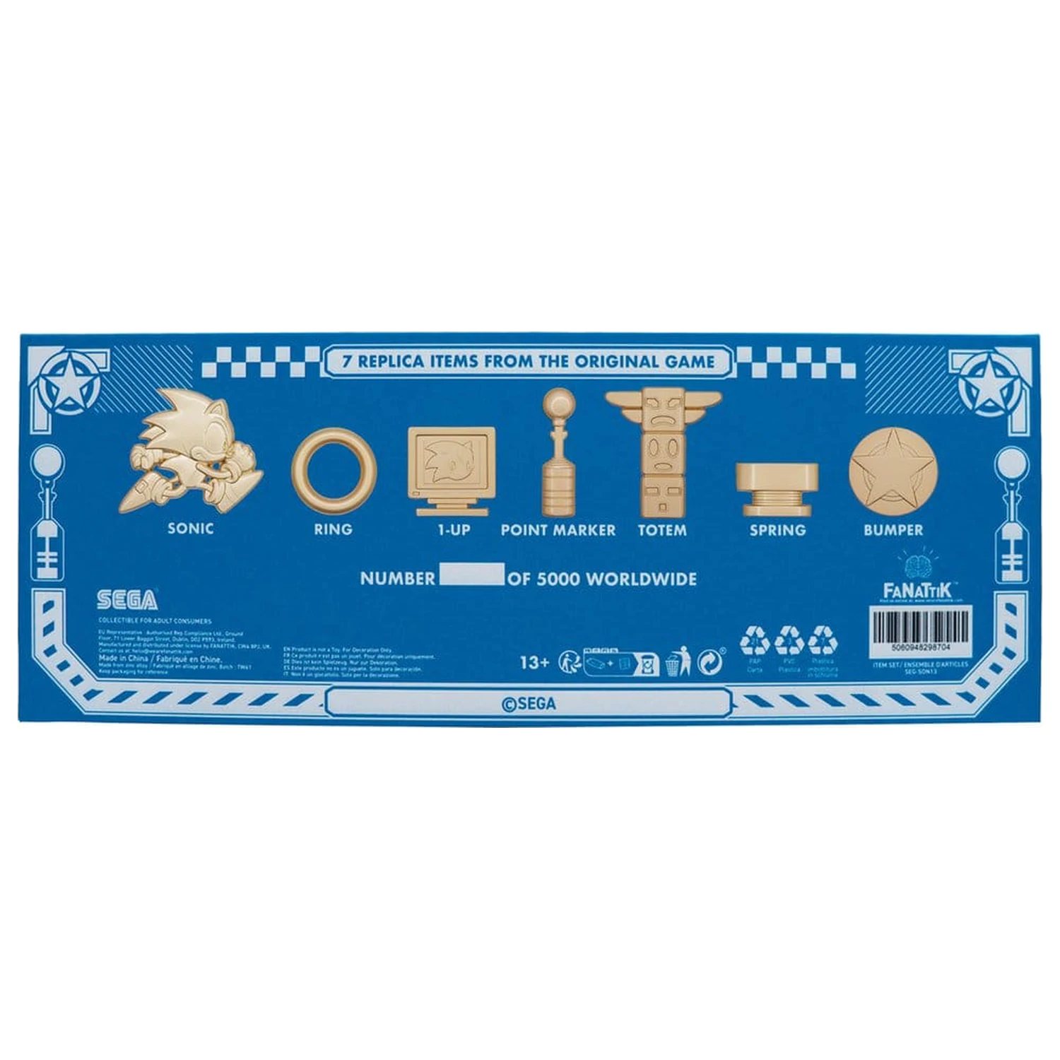 Sonic the Hedgehog Replik Gedenk-Ikonen Set Limitierte Edition Produktfoto